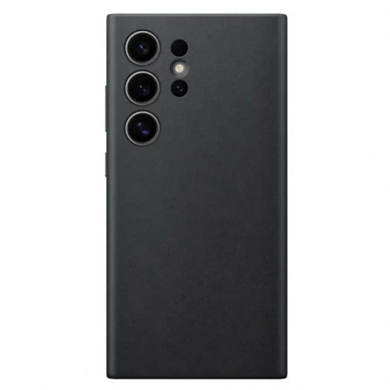 Cover Samsung S24 Ultra Vegan Leather Case &ndash; Black